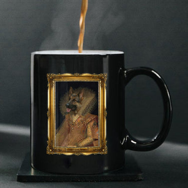 Personalized Dog Gift Idea - Royal Dog's Portrait 41 For Dog Lovers - Black Mug